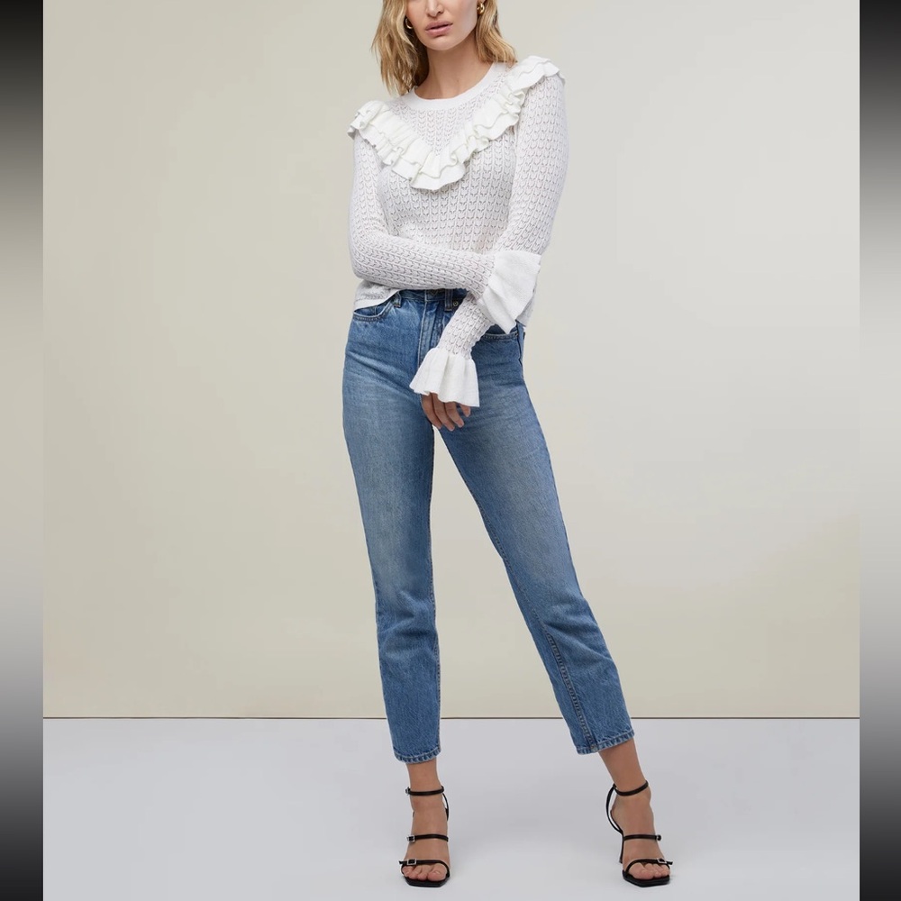 Rachel Parcell Ruffle Sweater Large - Picture 2 of 4